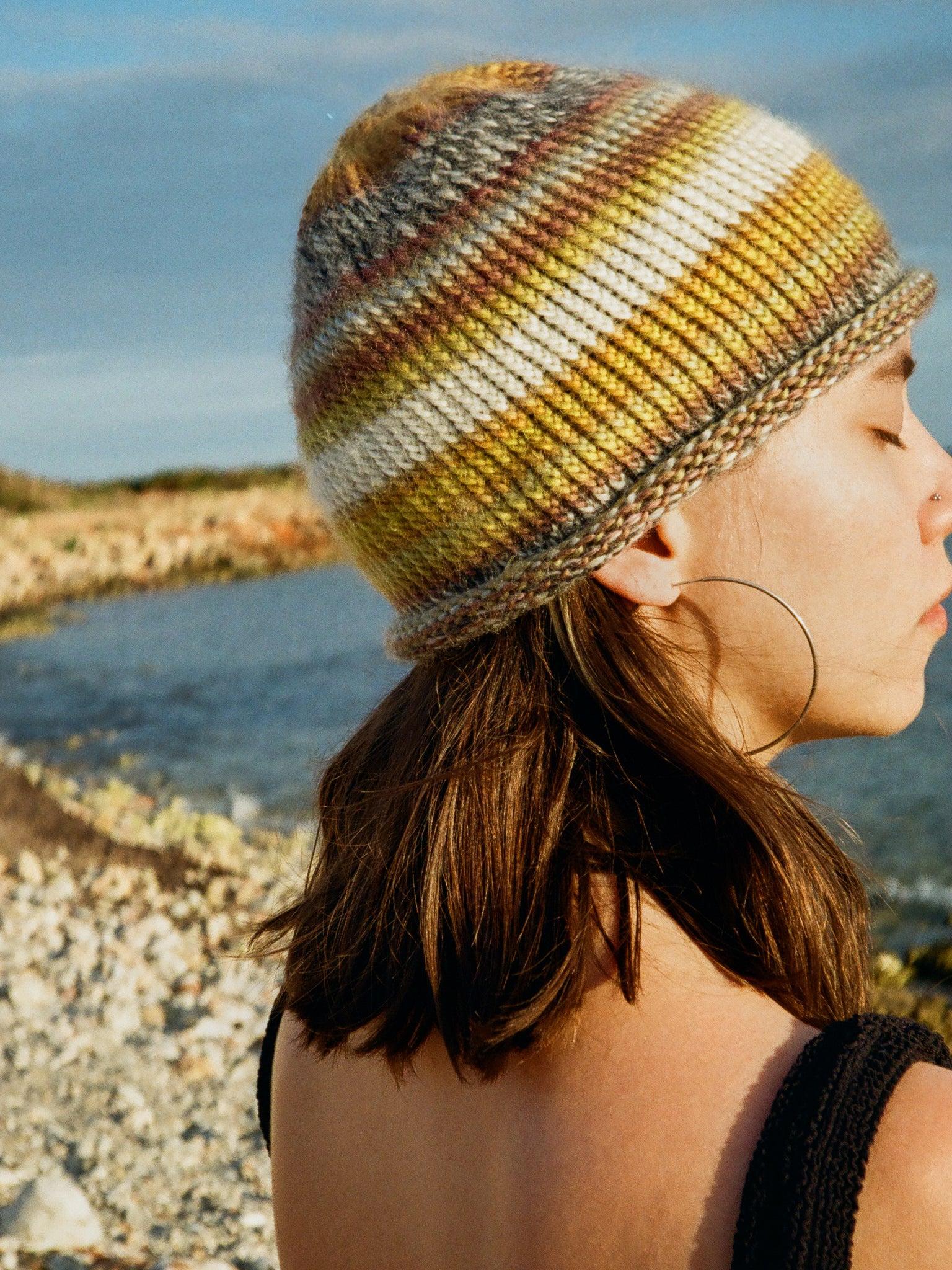 Beanie w paski 'Granny'