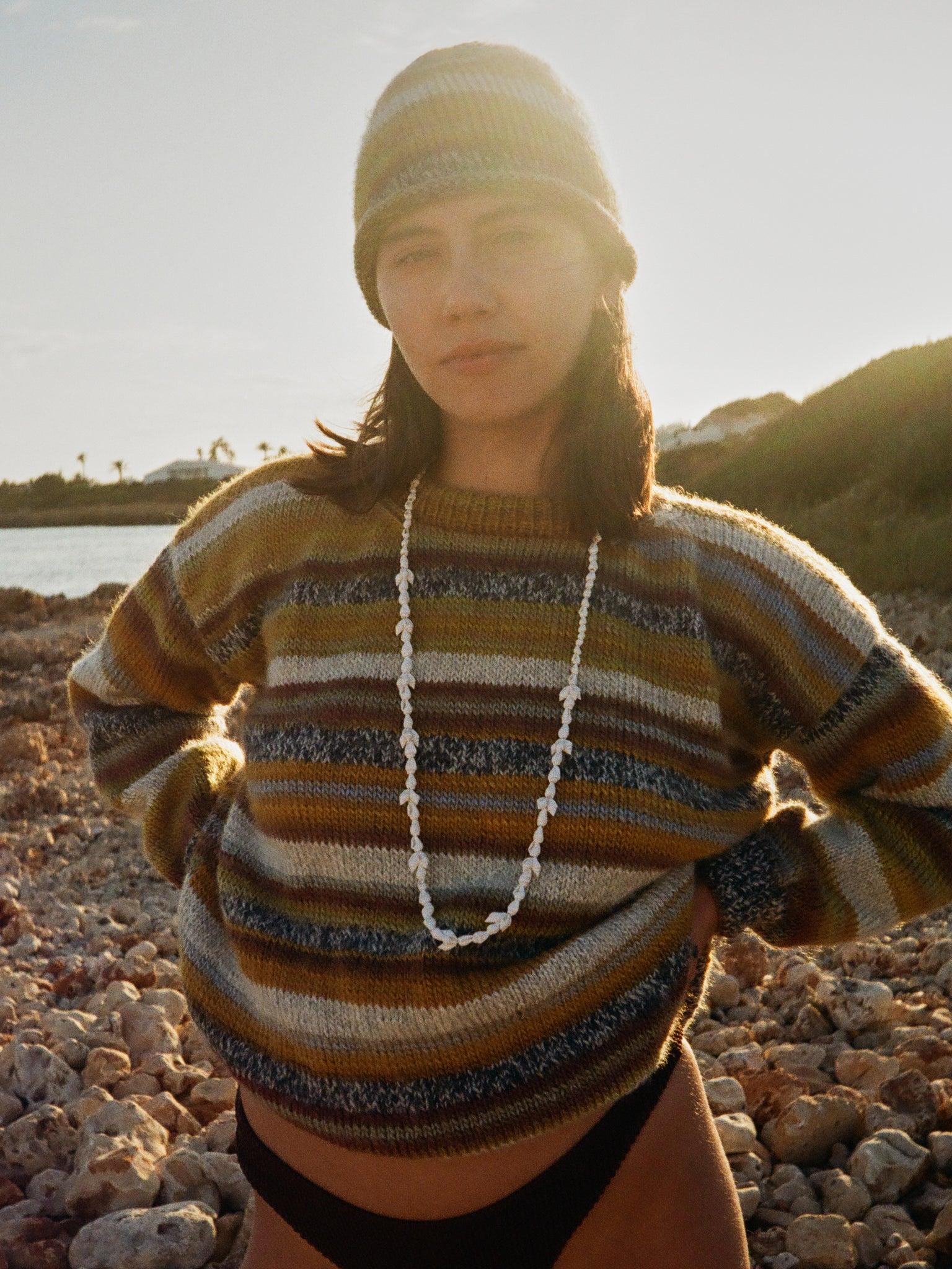 Beanie w paski 'Granny'