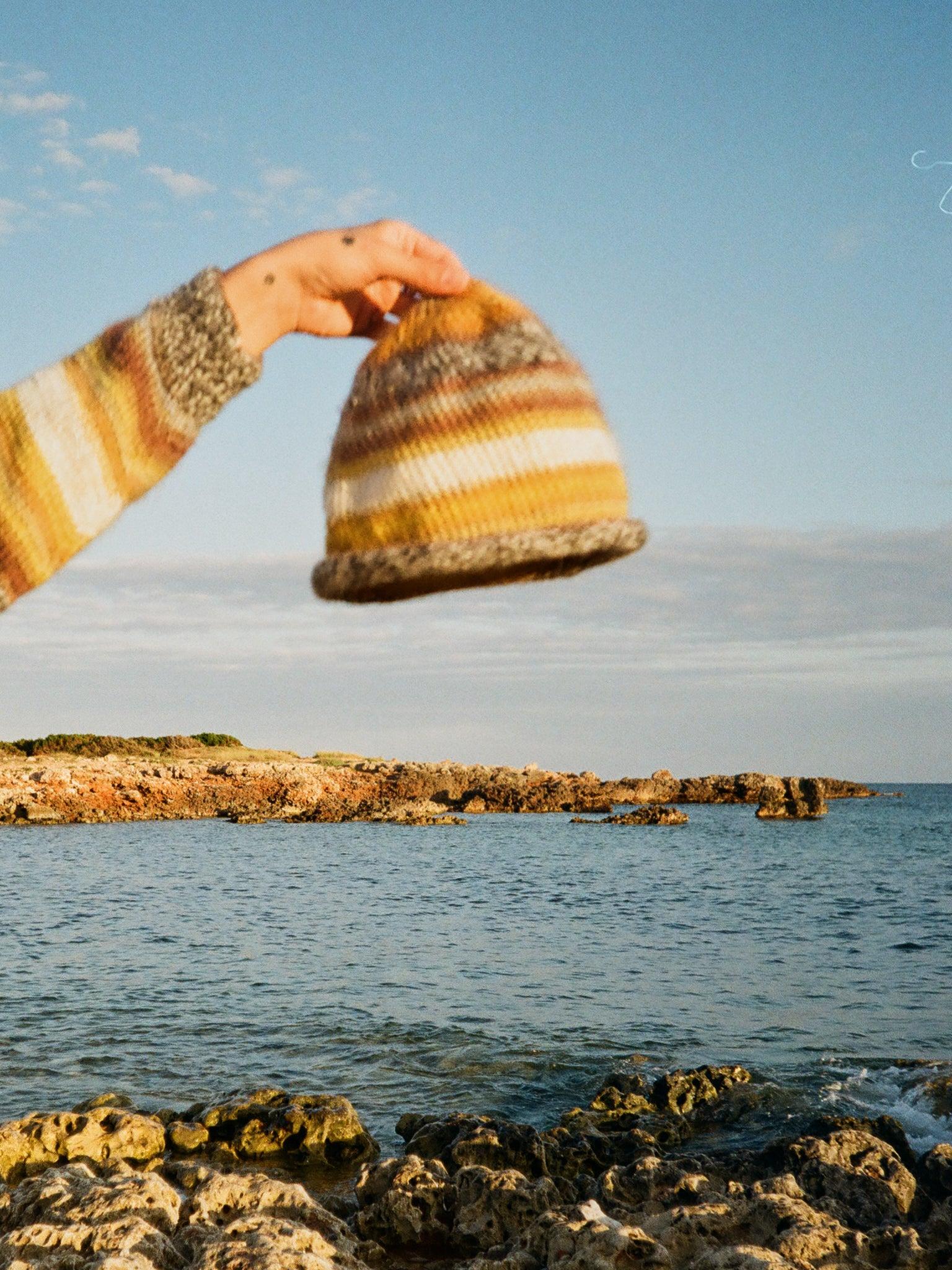 Beanie w paski 'Granny'