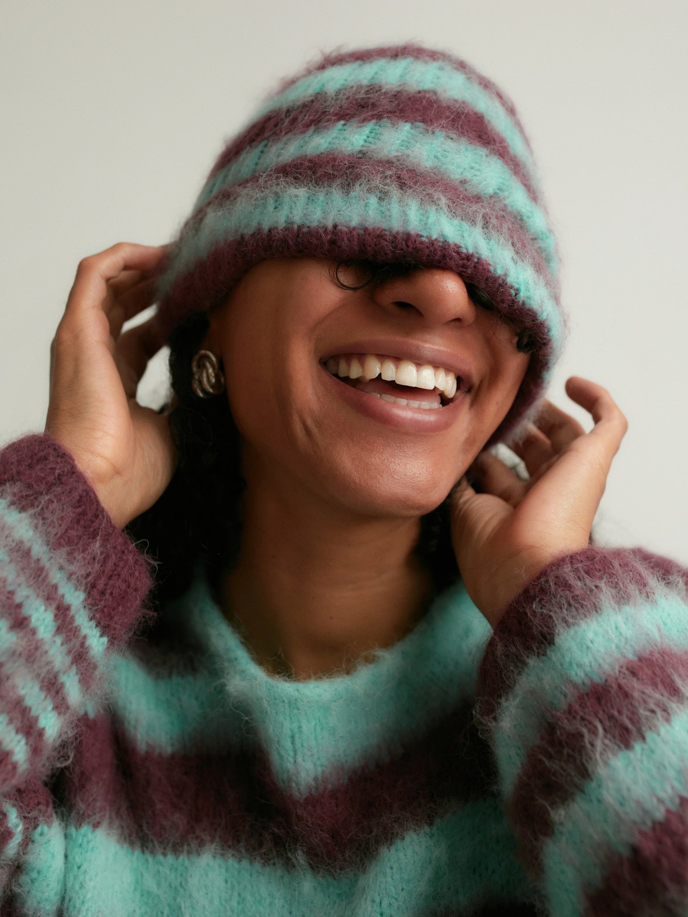 Beanie w paski 'Alba'