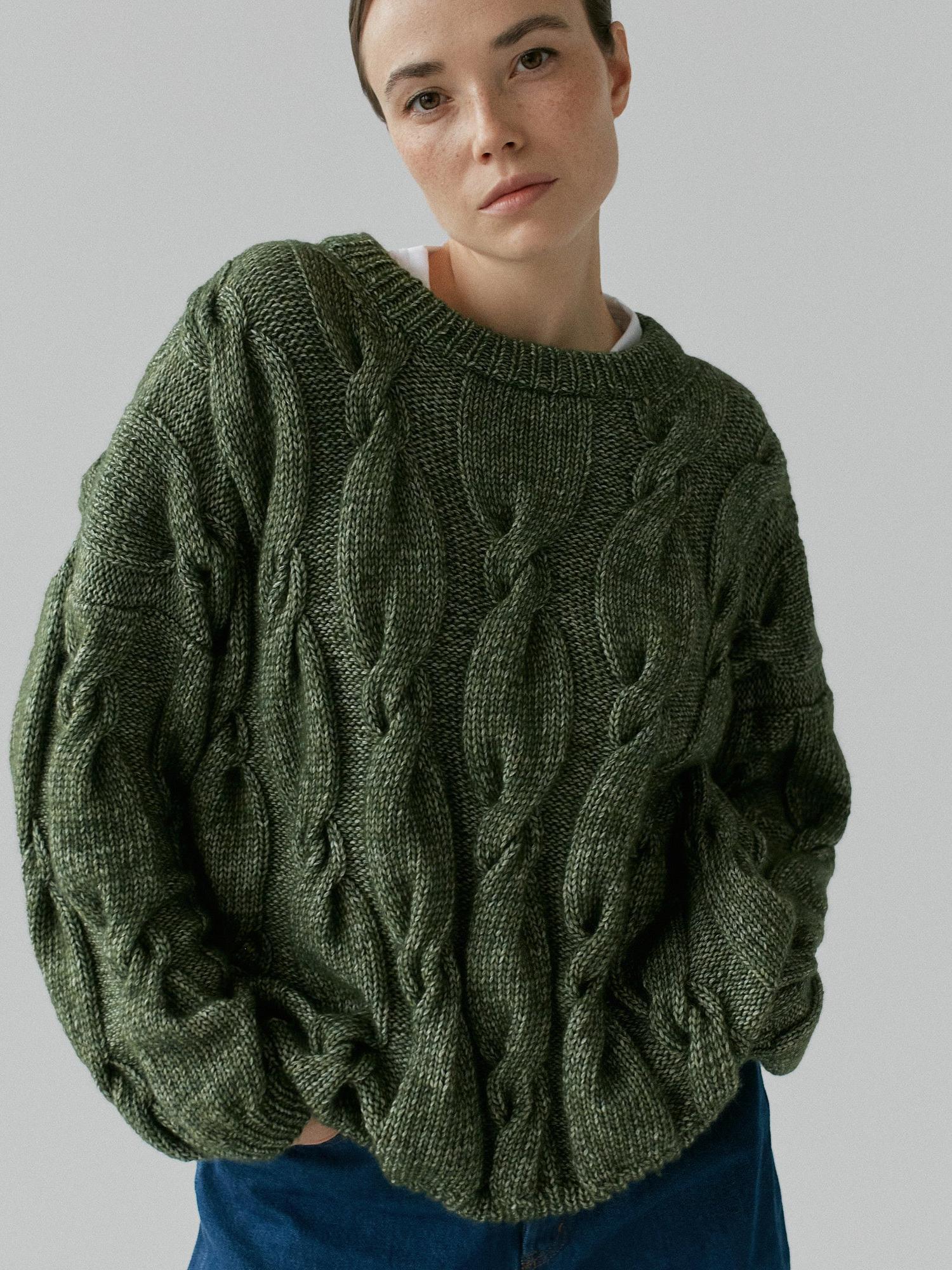 Sweter z warkoczami 'Swirl'