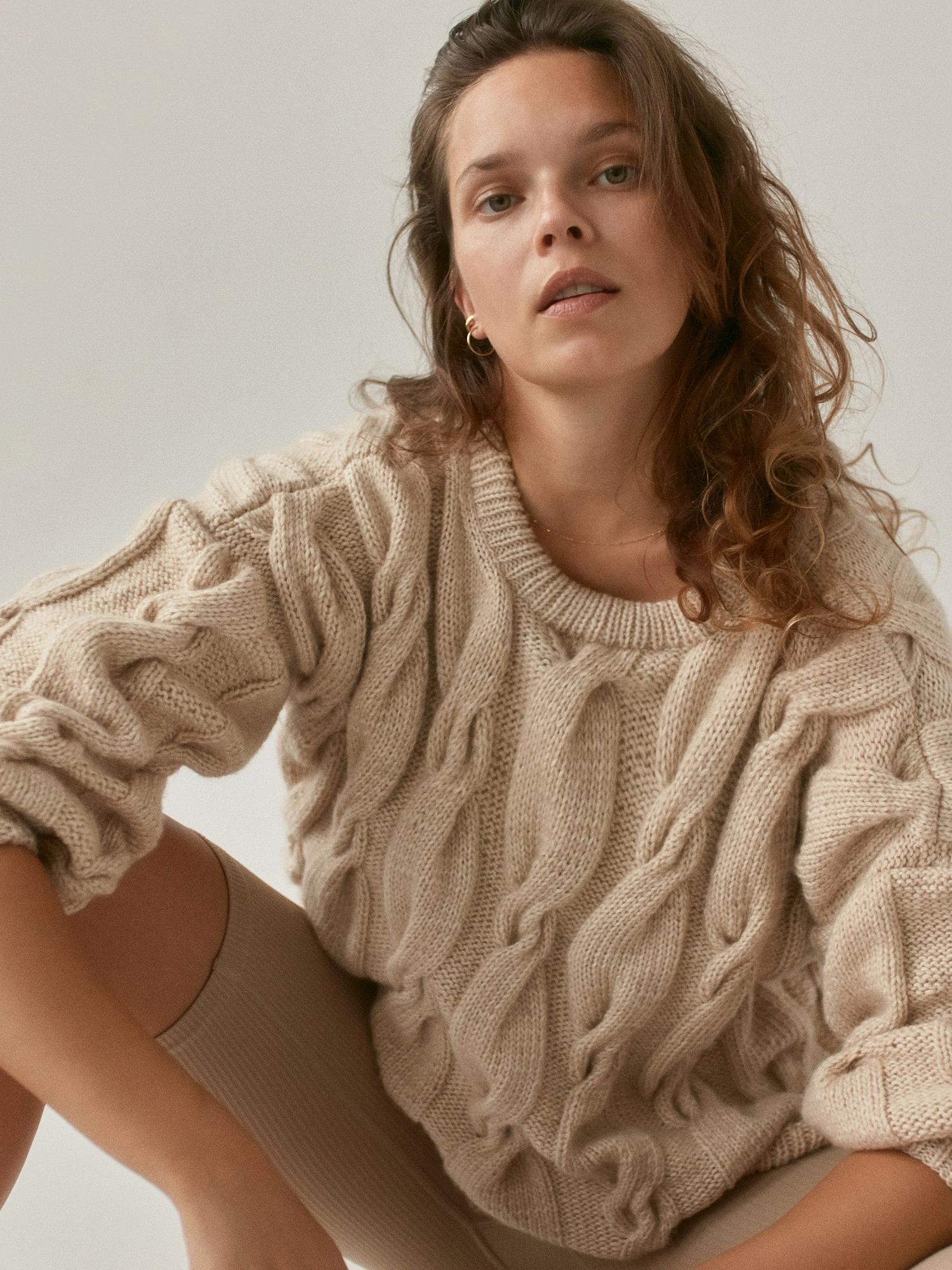 Sweter z warkoczami 'Swirl'