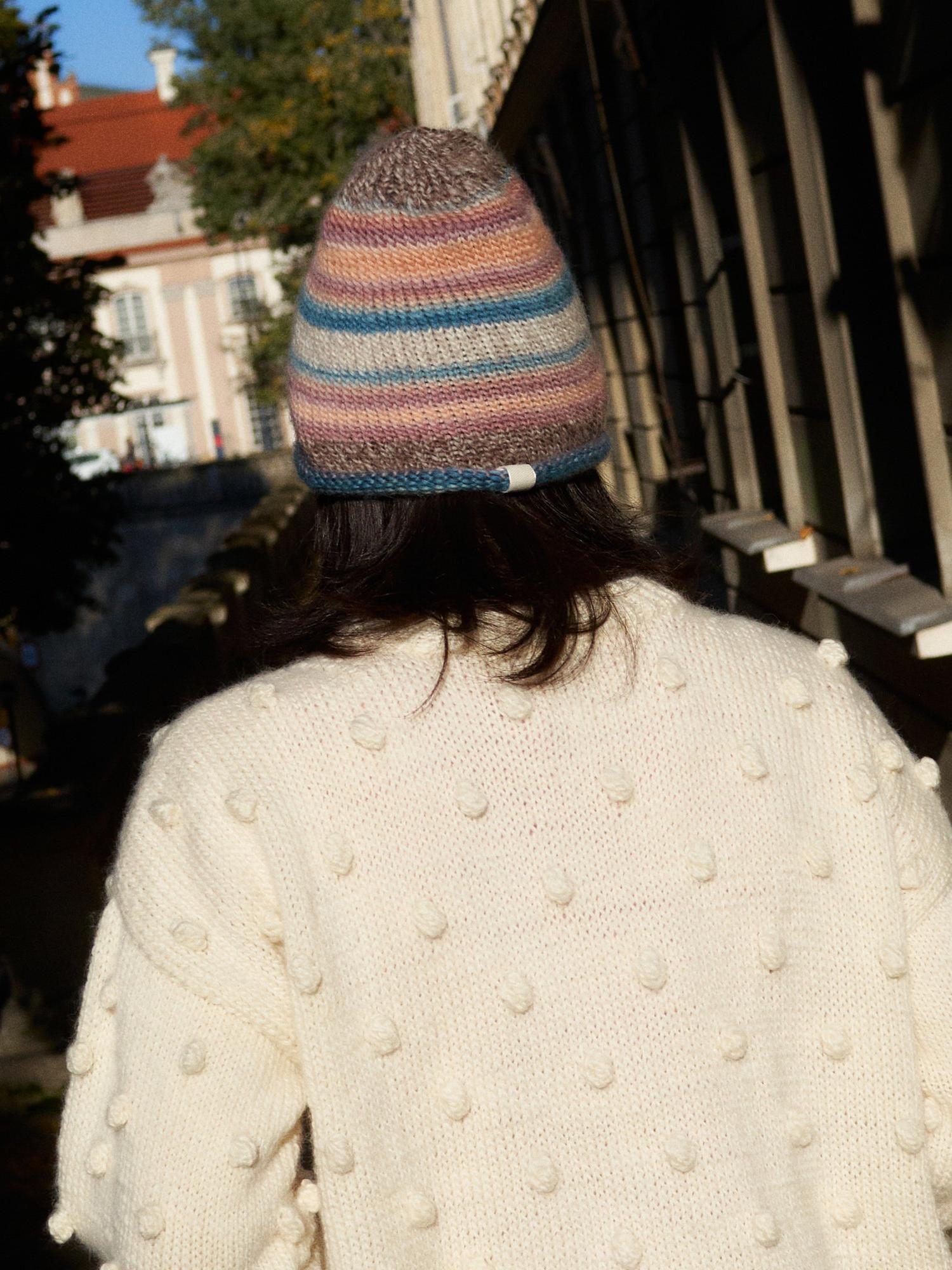 Beanie w paski 'Granny'